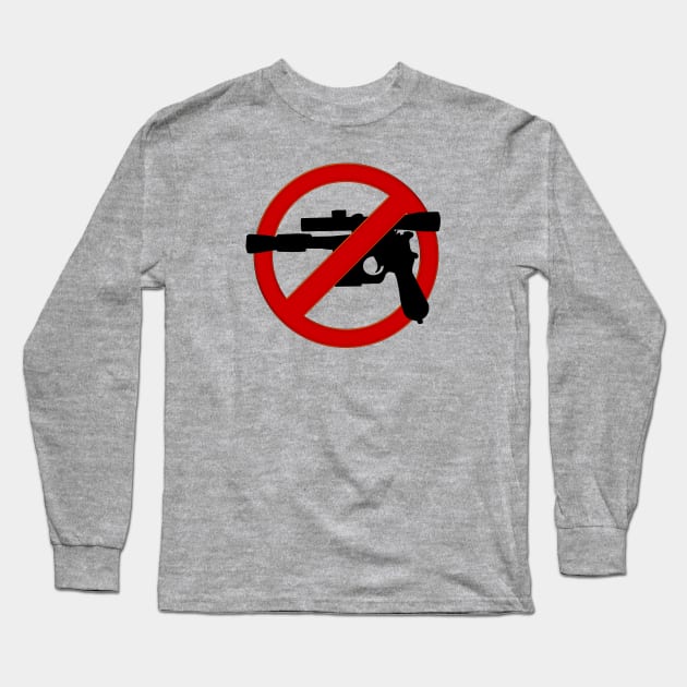 No Blasters! Long Sleeve T-Shirt by DavidWhaleDesigns